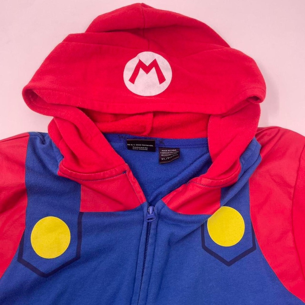 Super Mario zip up hoodie jacket youth size XL - Picture 2 of 8